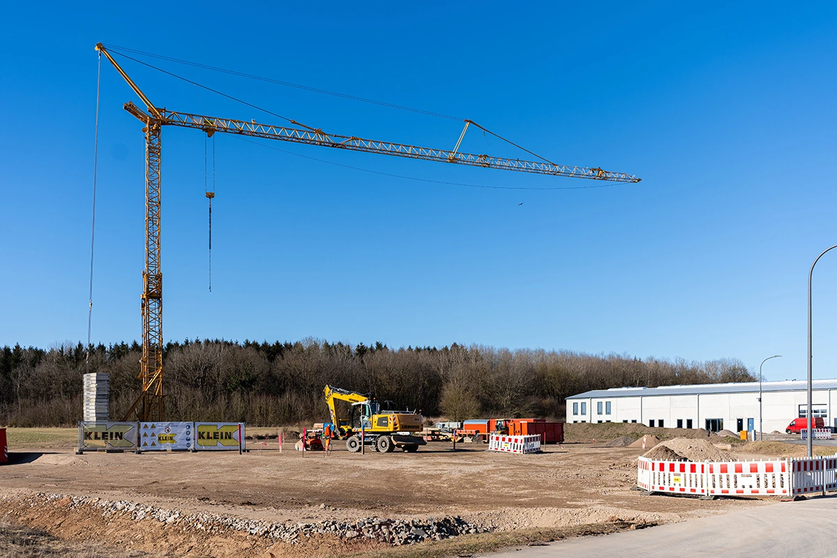 Baustellenbesichtigung Bau Klein in Wiesbaum